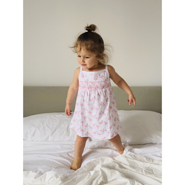 Pink Flamingo Smocked Dress