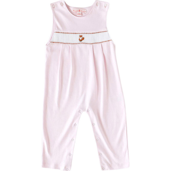 Pink Fox Smocked Romper