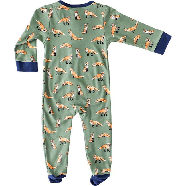 Green Fox Footie - Footie Pajamas - 3
