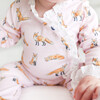 Pink Fox Ruffle Footie - Footie Pajamas - 5