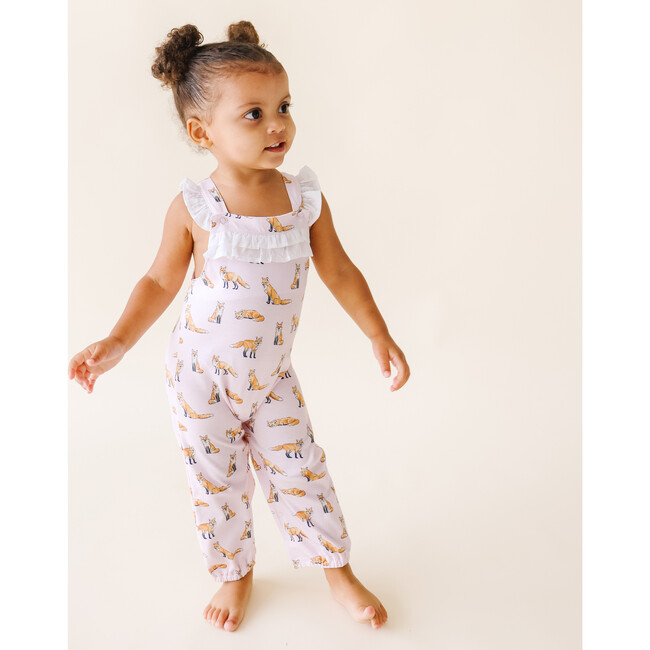 Pink Fox Ruffle Romper