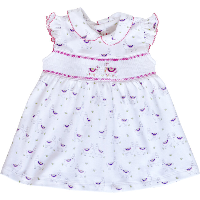 Alex the Alpaca Smocked Dress