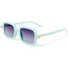 Kid's Rectangle Sunglasses, Teal - Sunglasses - 1 - thumbnail