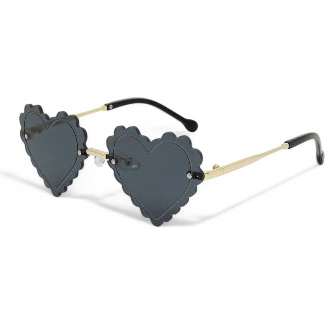 Kid's Frameless Heart Sunglasses, Black