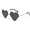 Kid's Frameless Heart Sunglasses, Black - Sunglasses - 1 - thumbnail