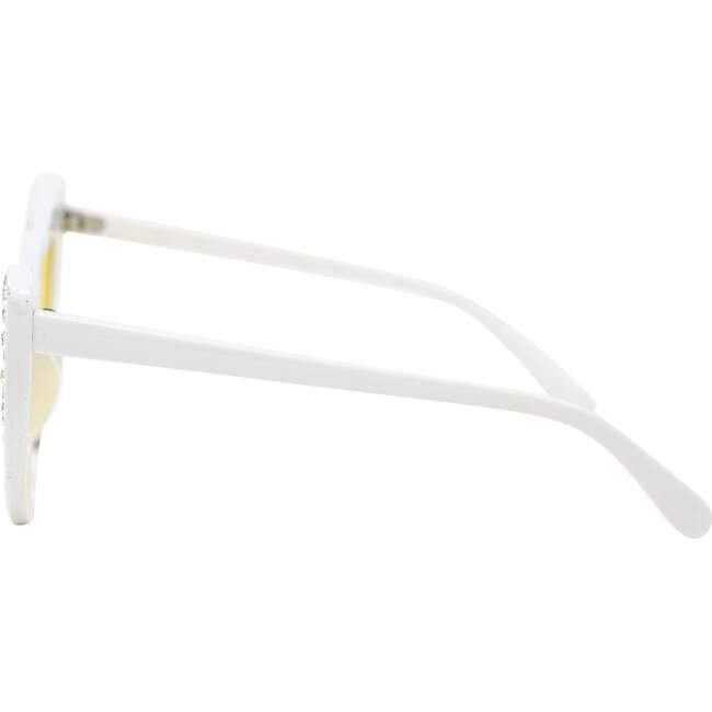 Kid's Crystal Heart Sunglasses, White