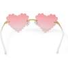 Kid's Frameless Heart Sunglasses, Pink - Sunglasses - 3