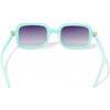 Kid's Rectangle Sunglasses, Teal - Sunglasses - 3
