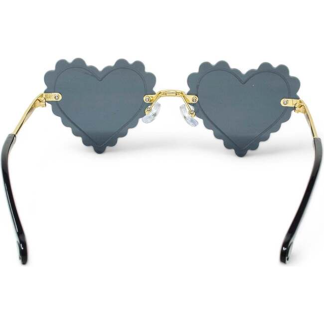 Kid's Frameless Heart Sunglasses, Black - Sunglasses - 3