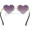 Kid's Frameless Heart Sunglasses, Purple - Sunglasses - 3