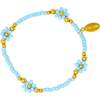 Girl's Tiny Daisies Stretchy Bead Bracelet Set, Blue - Bracelets - 2