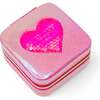 Girl's Sparking Sequin Heart Jewelry Box, Hot Pink - Other Accessories - 1 - thumbnail