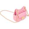 Girls Tiny Quilted Treasure Purse, Pink - Bags - 3