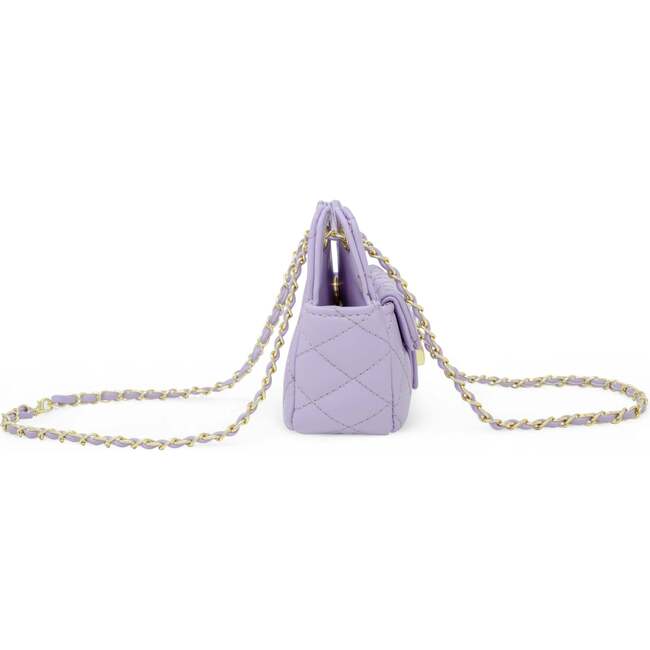 Girls Tiny Quilted Treasure Purse, Purple