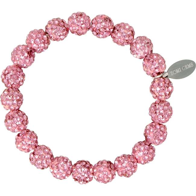 Girl's Sparkle Bow Bracelets Set, Pink