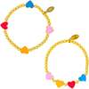 Girl's Rainbow Hearts Stretchy Bead Bracelets - Bracelets - 1 - thumbnail