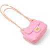 Girls Tiny Quilted Treasure Purse, Pink - Bags - 4