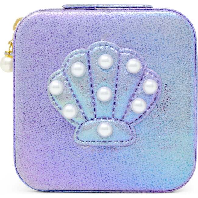 Girl's Mermaid Seashell Pearl Jewelry Box, Purple