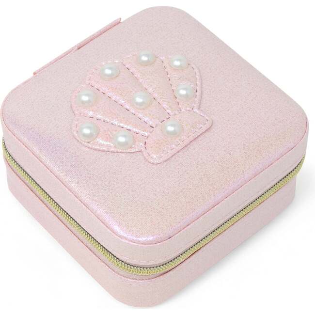 Girl's Mermaid Seashell Pearl Jewelry Box, Pink