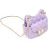 Girls Tiny Quilted Treasure Purse, Purple - Bags - 3