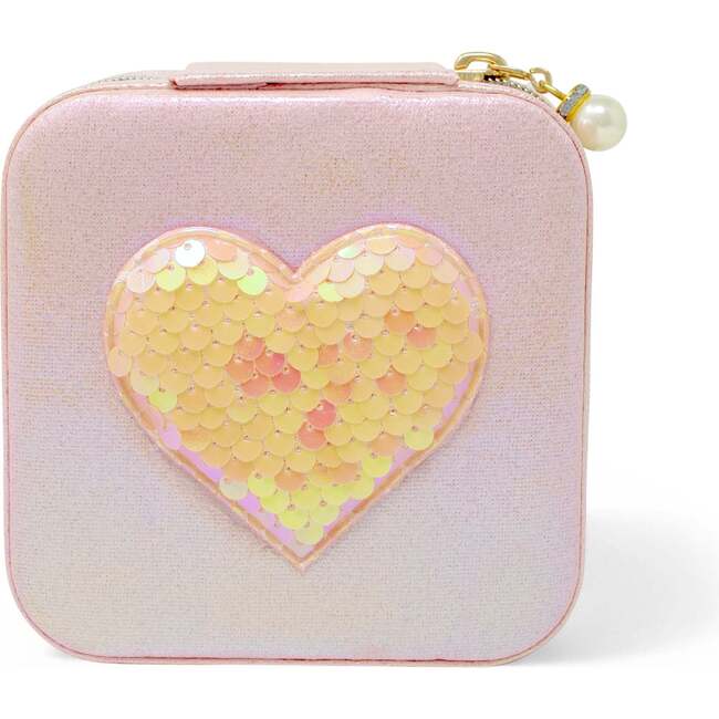 Girl's Sparking Sequin Heart Jewelry Box, Pink - Other Accessories - 3