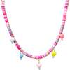 Girl's Colorful Disk Necklace & Charm Duo, Hearts - Necklaces - 1 - thumbnail