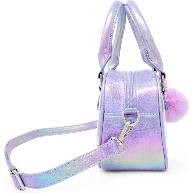 Girl's Game Day Glam Clear Crossbody Handbag, Purple