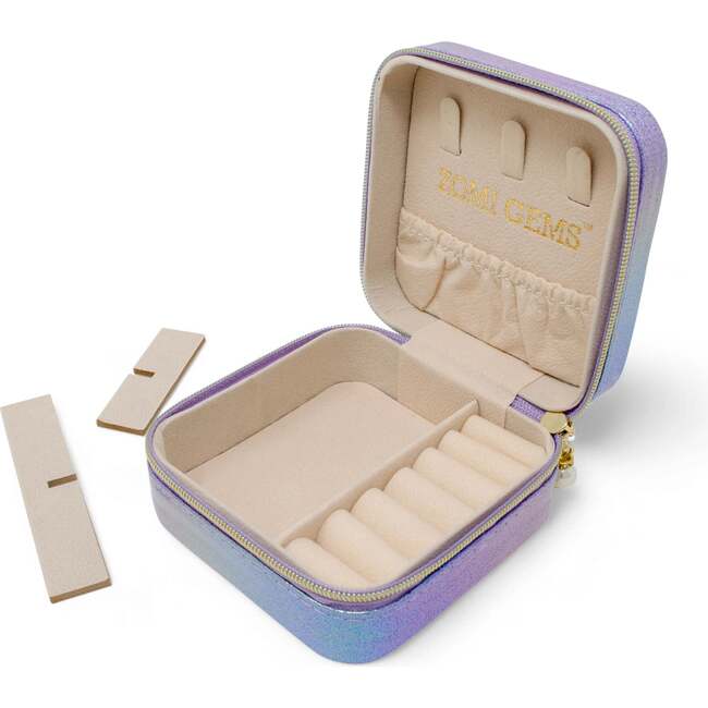 Girl's Sparking Sequin Heart Jewelry Box, Purple - Other Accessories - 5