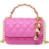 Girl's Classic Link Chain Top Handle Handbag, Hot Pink - Bags - 1 - thumbnail