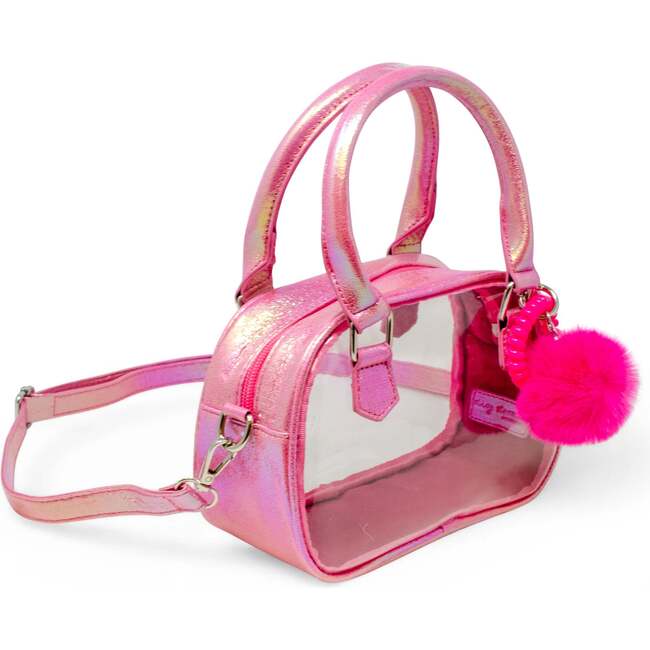 Girl's Game Day Glam Clear Crossbody Handbag, Hot Pink - Bags - 3