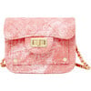 Tie-Dye Quilted Denim Handbag, Pink - Bags - 1 - thumbnail