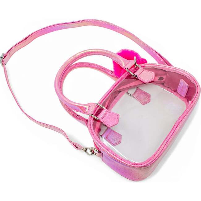 Girl's Game Day Glam Clear Crossbody Handbag, Hot Pink - Bags - 4