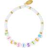 Girl's Big Sis/Lil Sis Stretchy Bead Bracelet Set, Pink/White - Bracelets - 3