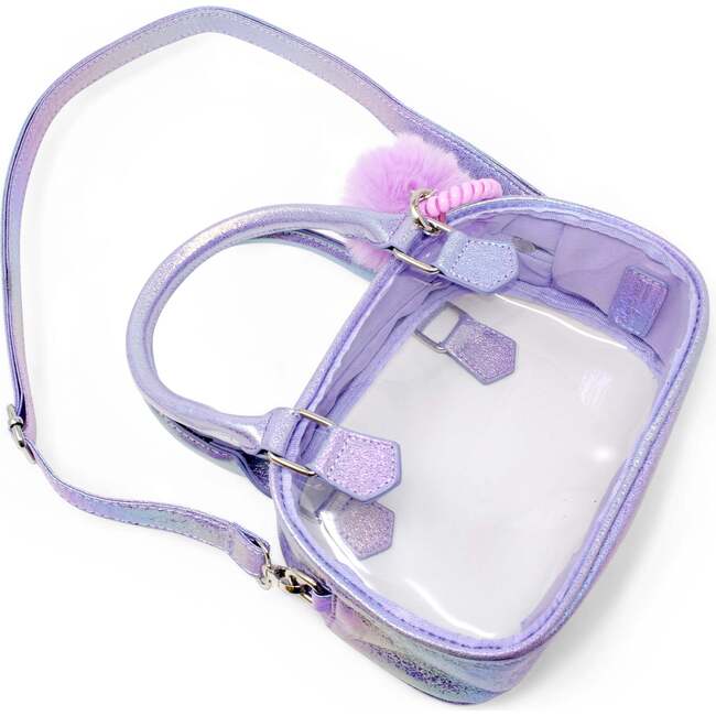 Girl's Game Day Glam Clear Crossbody Handbag, Purple - Bags - 4