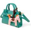 Girl's Crocodile Pony Handbag, Green - Bags - 3