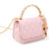 Girl's Classic Link Chain Top Handle Handbag, Pink - Bags - 3