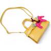 Girl's Crocodile Pony Handbag, Yellow - Bags - 4