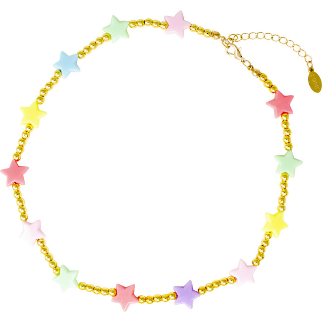 Star Bead Necklace, Multicolors