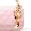 Girl's Classic Link Chain Top Handle Handbag, Pink - Bags - 6