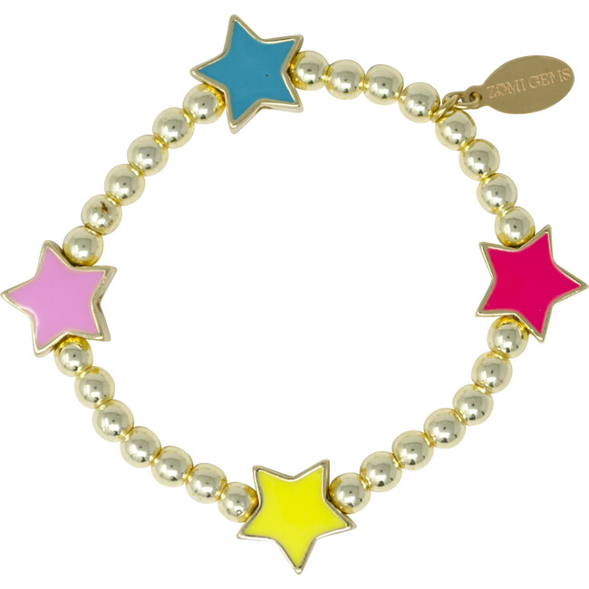 Stretchy Stars Bracelet, Rainbow