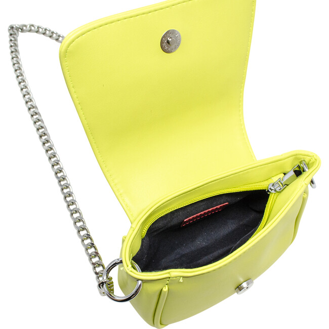 Crossbody Patch Handbag, Lime - Bags - 5