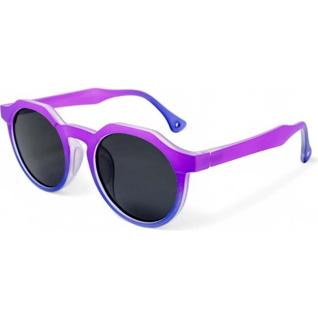 Bubble Luxe Polarized Round Kids Sunglasses, Purple