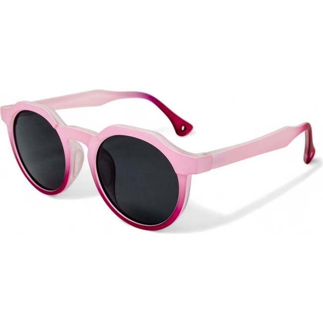 Bubble Luxe Polarized Round Kids Sunglasses, Pink