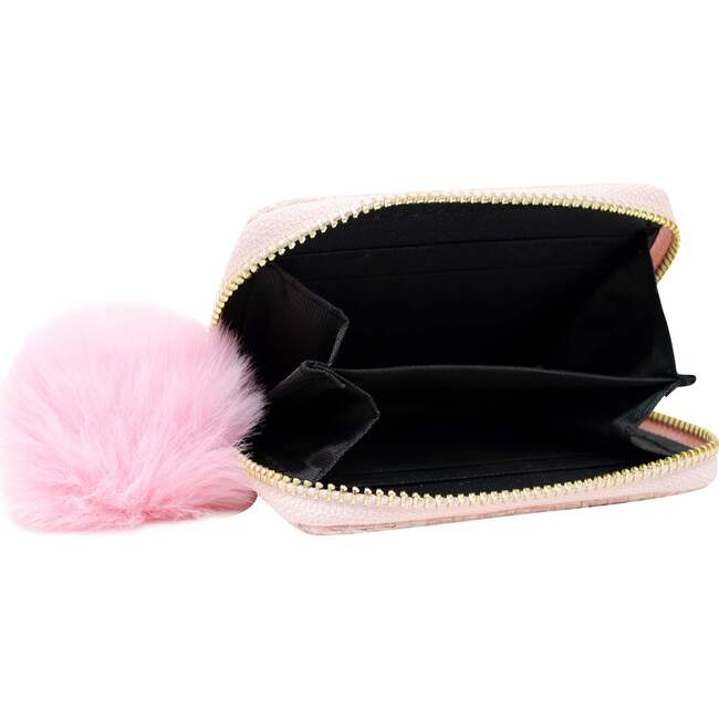 Tweed Mix Wallet,  Pink