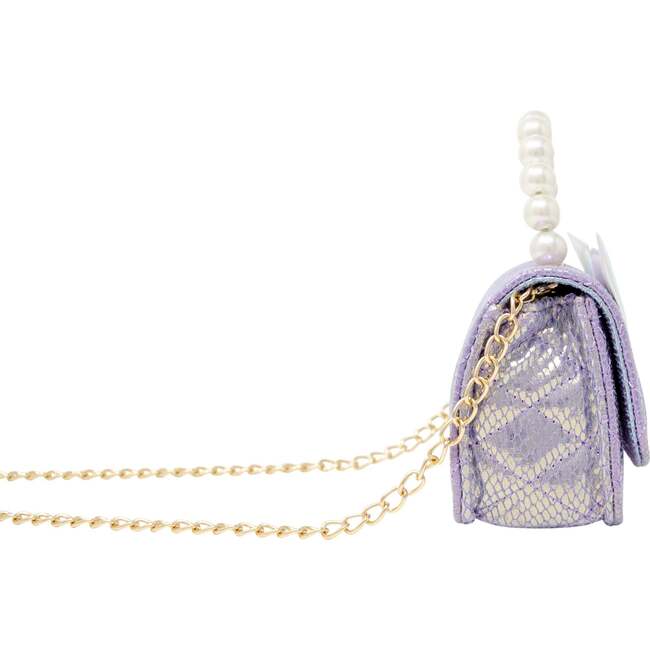 Mermaid Tail Pearl Handle Bag,  Purple