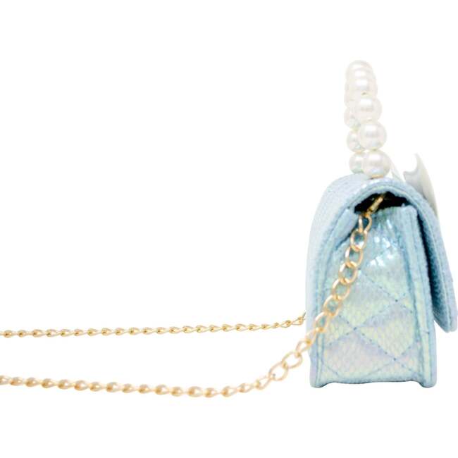 Mermaid Tail Pearl Handle Bag,  Blue