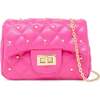 Classic Quilted Stud Handbag,  Hot Pink - Bags - 1 - thumbnail