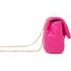 Classic Quilted Stud Handbag,  Hot Pink - Bags - 2