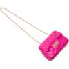 Classic Quilted Stud Handbag,  Hot Pink - Bags - 4