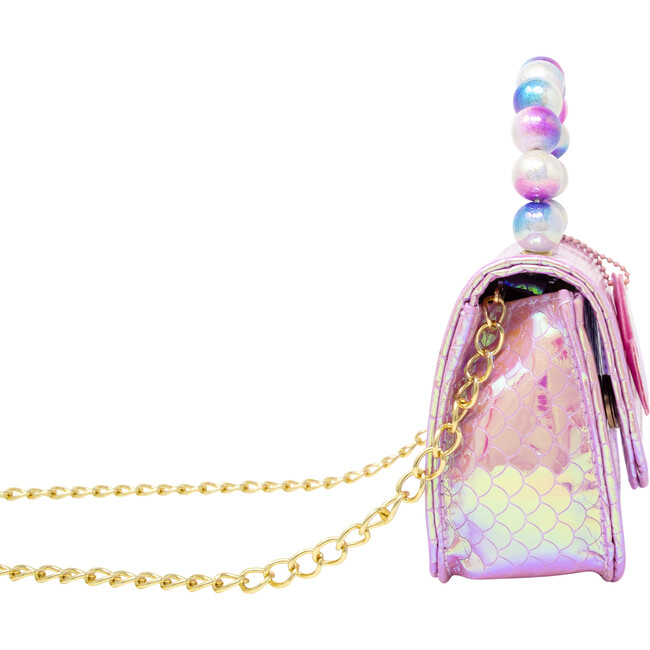 Mermaid Pearl Handle Seashell Handbag, Pink